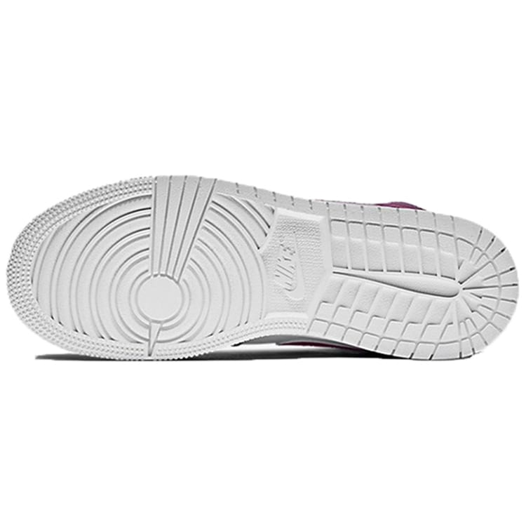 Jordan Air Jordan 1 Mid top Basketball Shoes White Purple Unisex 555112-661