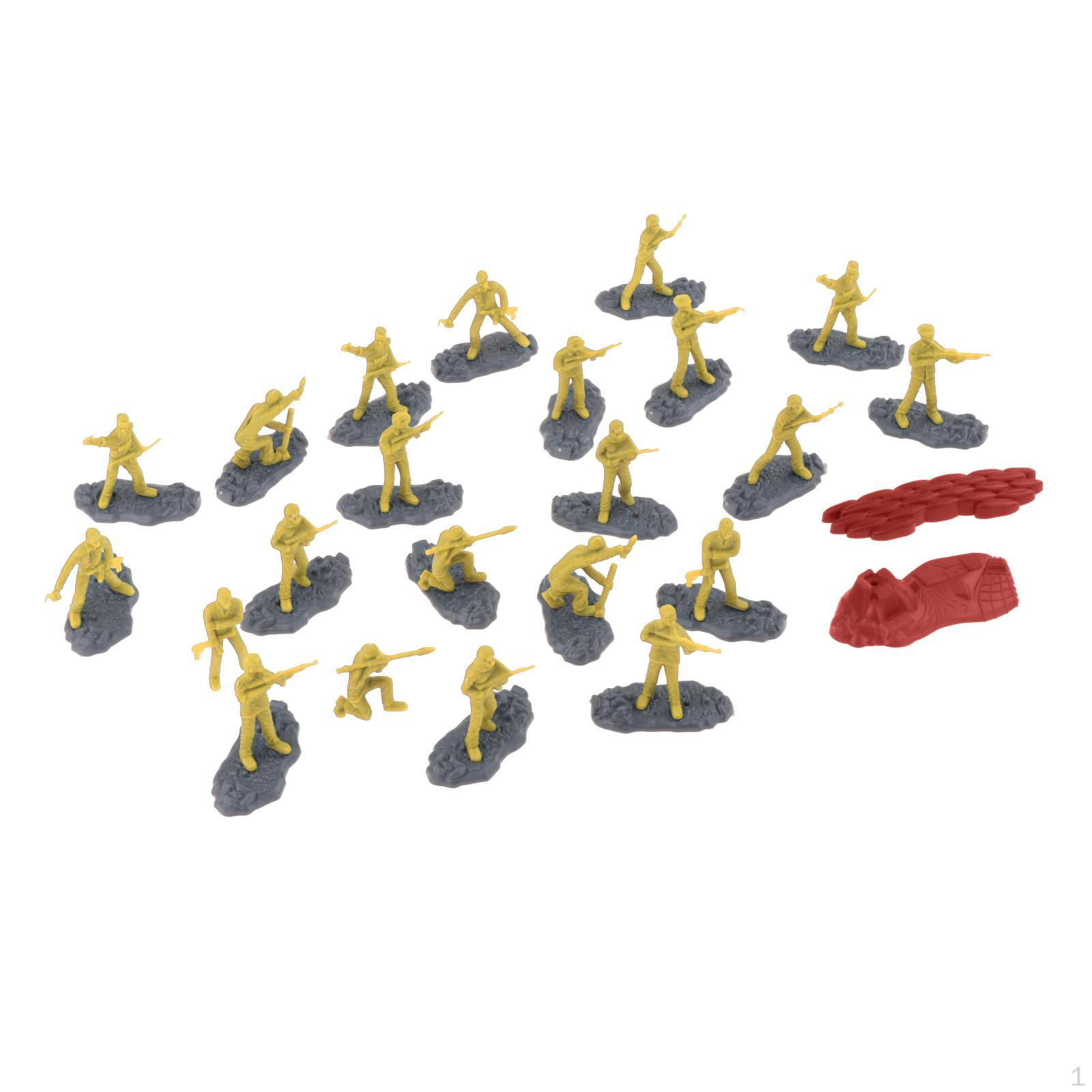 

18 Миниатюрных фигурок 1:Масштаб 35 для песочного стола жёлтый