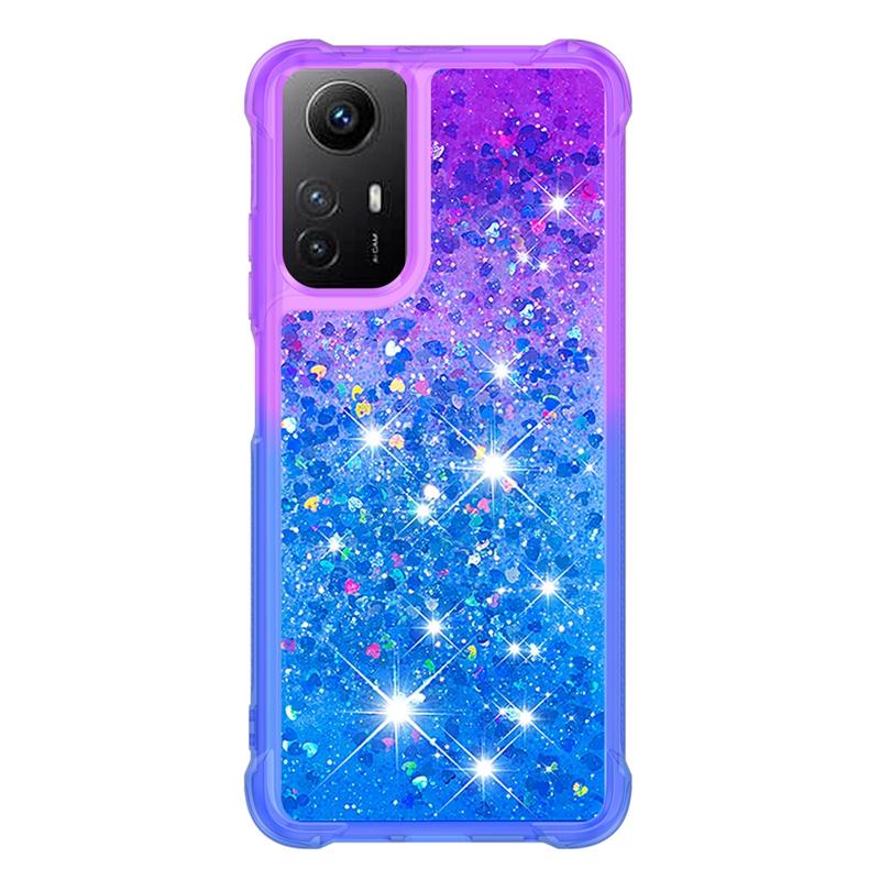 Note 12S Case For Xiaomi Redmi Note 12S Cover Printed Glitter Quicksand Liquid Cover for Xiomi Redmi Note12S Phone Case Fundas