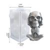 Flexible Resin Mold Skull Shape Ornament Molds Easy Releasing Silicone Texture for Epoxy Creative Table Decorations