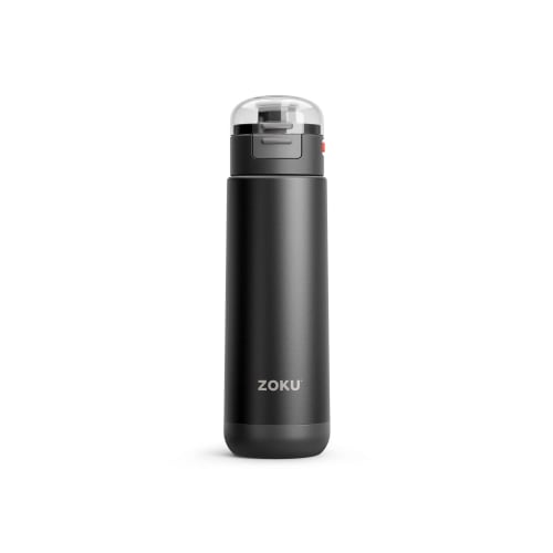 

ZOKU Stainless Steel Water Bottle, 500ml, Sporty, Insulated, Double-Walled, Black