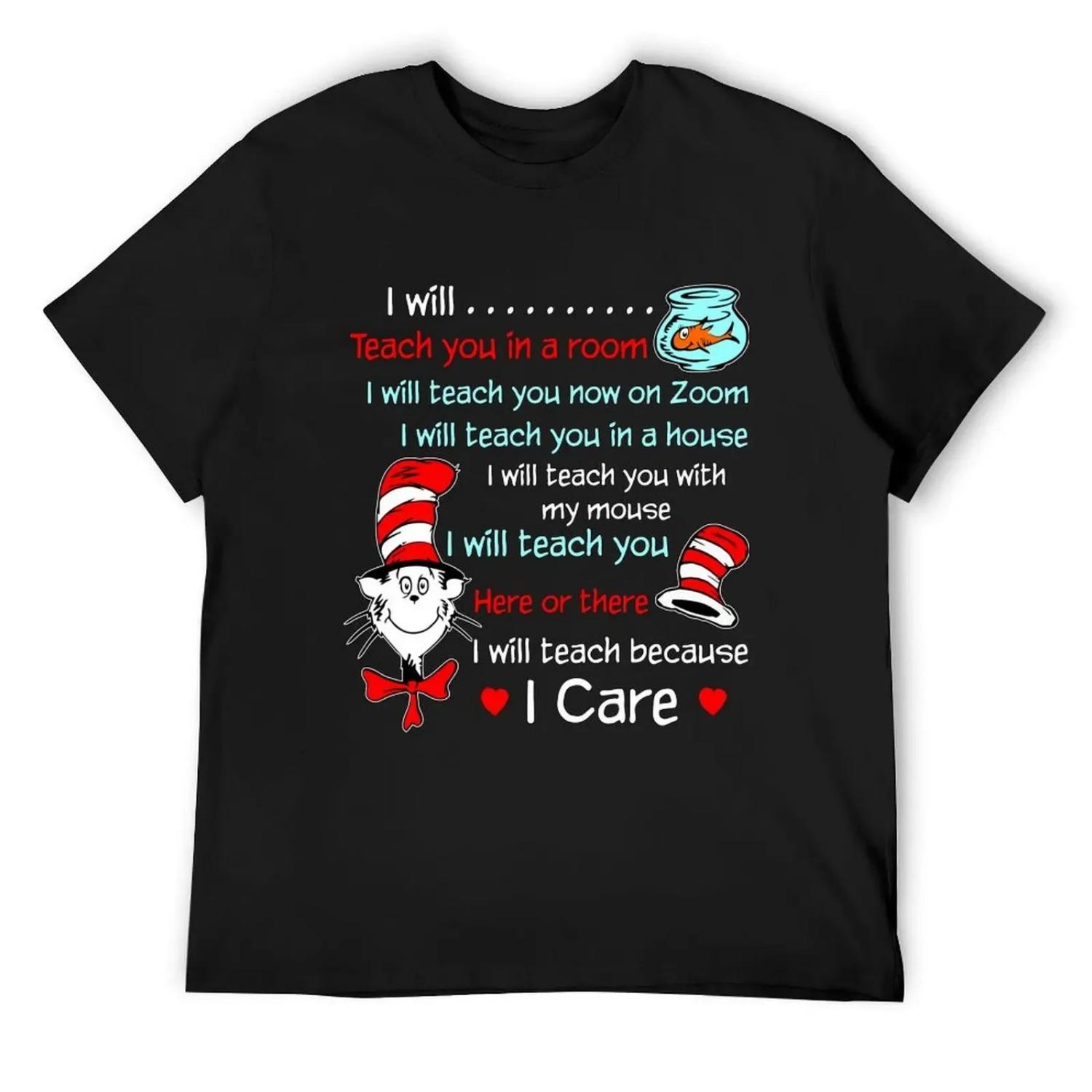 I Will Teach You in A Room Quarantine Teaching Online Funny Teacher T-Shirt vintage mens funny t shirts S