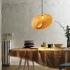 Natural Led Rattan Bamboo Light Fixtures Chinese Style Pendant Light for Home Kitchen Bedroom Decorative Hanging Lampshade