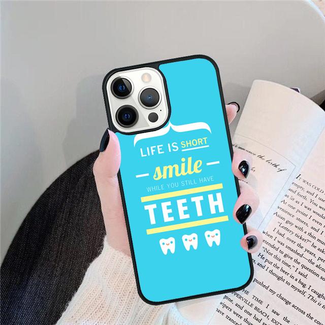 Anatomy Dental Crowned Tooth Crown Phone Case Cover For iPhone 17 Air 15 16 Pro Max 14 13 12 11 Pro Max Plus