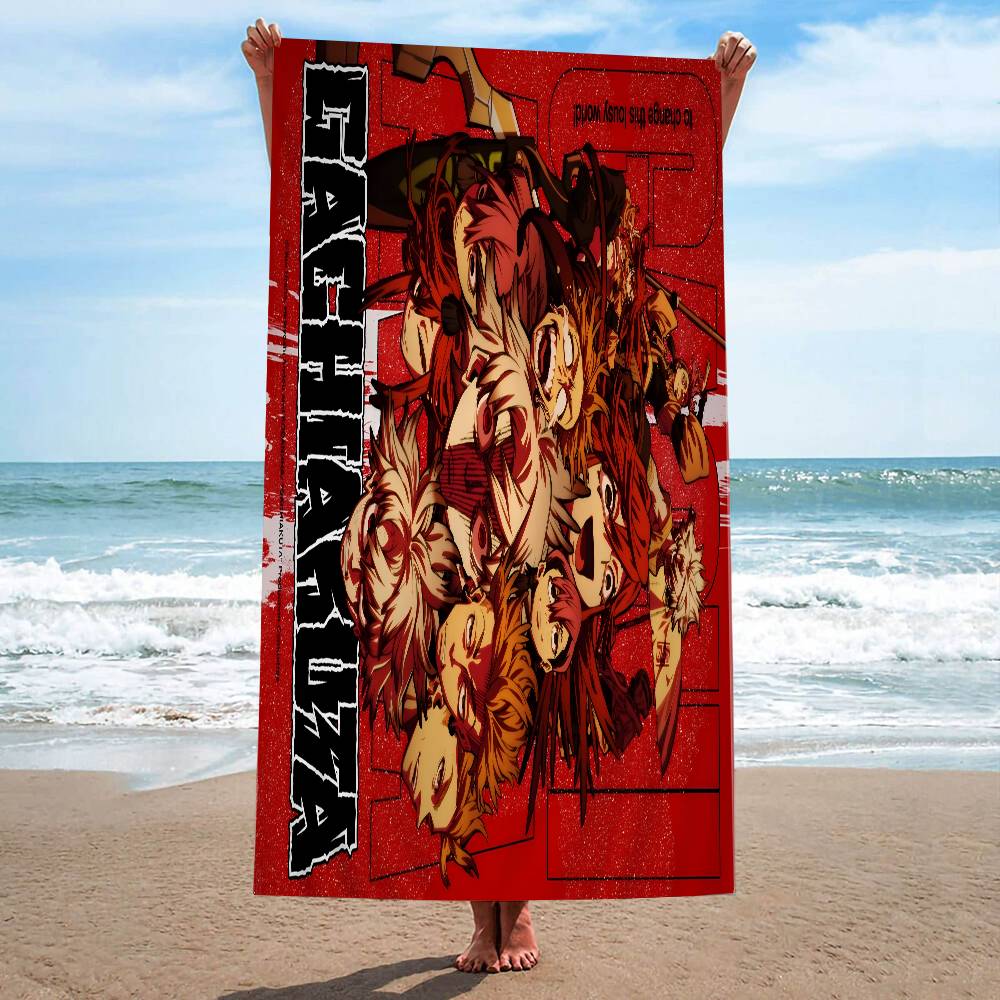 Popular Fantasy Anime G-Gachiakuta Beach Towel Colorful Bath Towels For Girl Microfiber Quick Dry Custom Sand Free Beach Yoga
