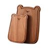 Cute Design Bear Cutting Board Solid Wood Bread Board Ebony Wood Cutting Board  Bread Cutting