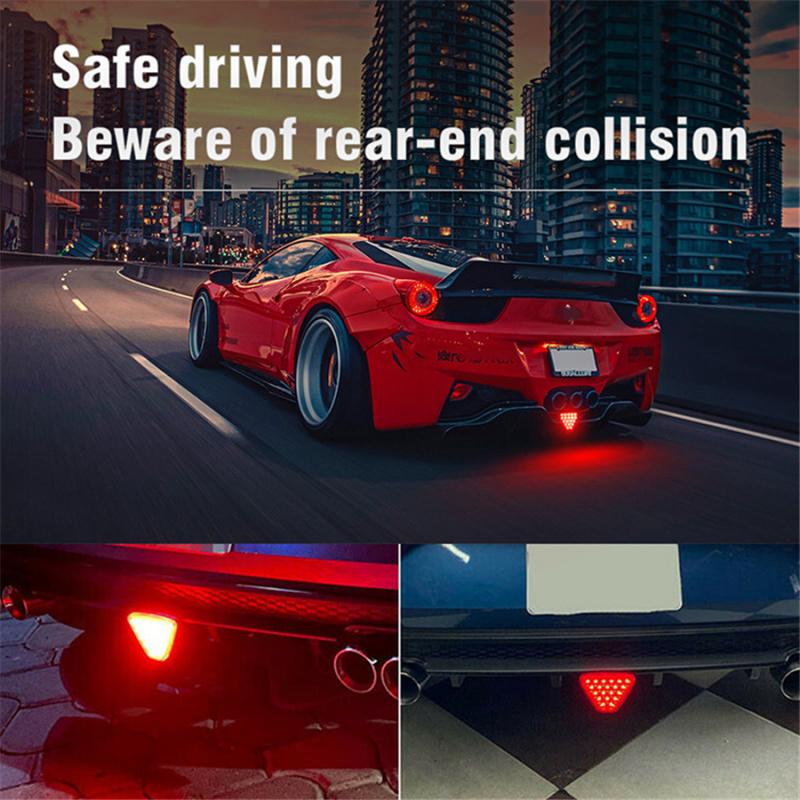1Pc Car Triangle Lights Rear Brake Light Stop Safety Remote Lamp For Jdm Bba 12V