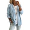 Giacca da Donna jijijing con Bottoni Frontali in Finto Denim, Cappotto Casual a Manica Lunga con Scollo a V, Cardigan Vintage Lento in Imitazione Jeans