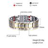 Vinterly Magnetic Bracelet Male Health Energy 15mm Gold-color Chain Wristband High Magnet Germanium Jewelry Stainless Benefits