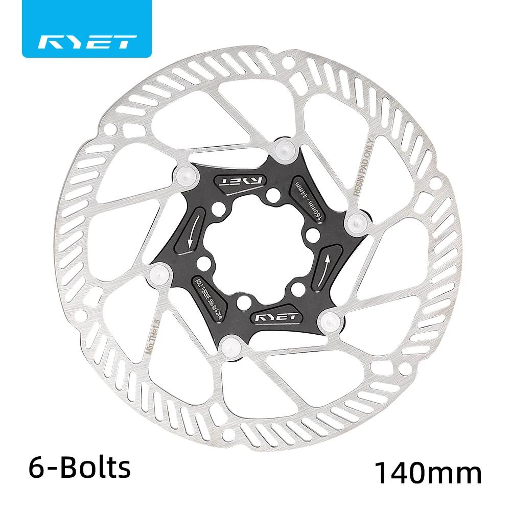RYET Ultralight Floating Bike Disc Rotor 140mm 160mm - 6 Bolt & Center Lock Stainless Steel for Mountain Road Bicycle Cycling