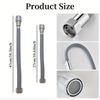 Flexible Faucet Extender 30/50cm Flexible Outlet Hose 360° Rotation Flexible Fixation 201 Stainless Steel And Plastic Structure