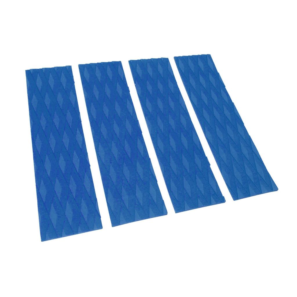 4Pcs Surfboard Traction Pads Surfing Front Traction Anti Slip Pad for Skimboards Kayak Blue