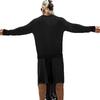 Rundhals Herren T-Shirt Langarm Shorts Set Locker Lässig Schachbrett Sport Zweiteiliges Set