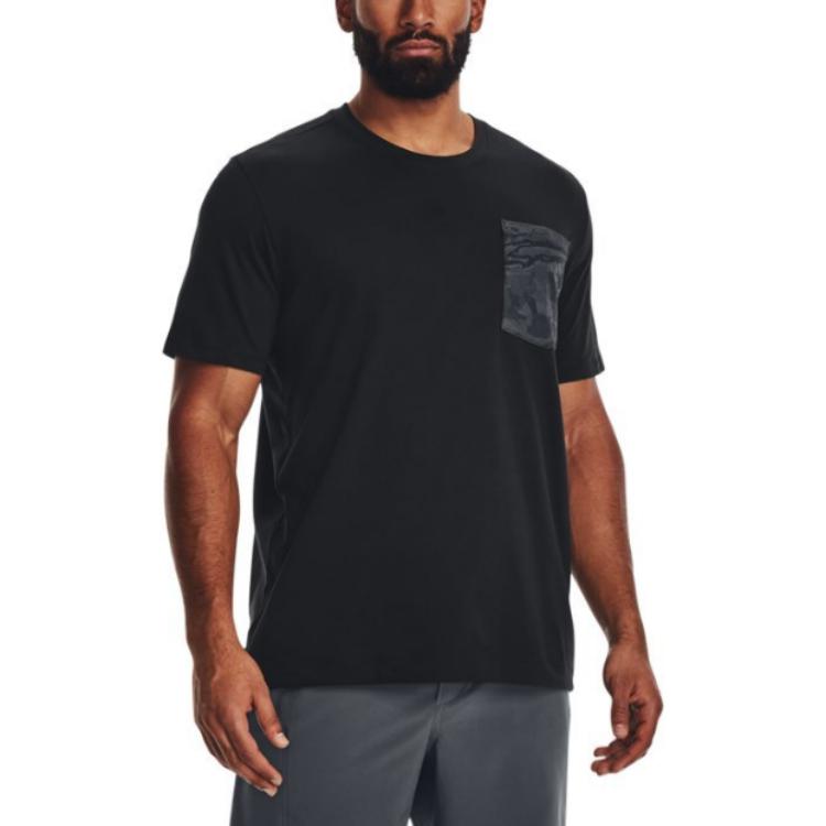 Under Armour Solid Color Round Neck Pullover Breathable Loose Outdoor Sports Short Sleeve T-Shirt Men Tops 1376204-001