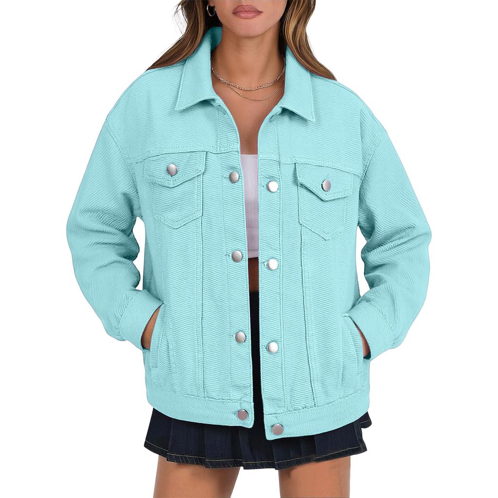 Stylish Women's Denim Jacket, Casual And Versatile, In A Relaxed, Boyfriend .