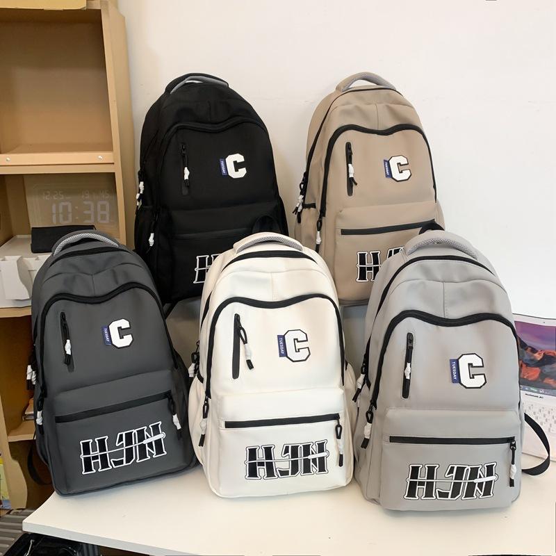 Schoolbag Backpack Fashion Women's Large Capacity Travel Computer Backpack Men's Casual Bag Junior High School Student High School Elementary School