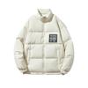Velcro Stand-up Collar Short Down Jacket for Women Winter New Thickened Couple's Bread Coat Cotton-padded Jacket