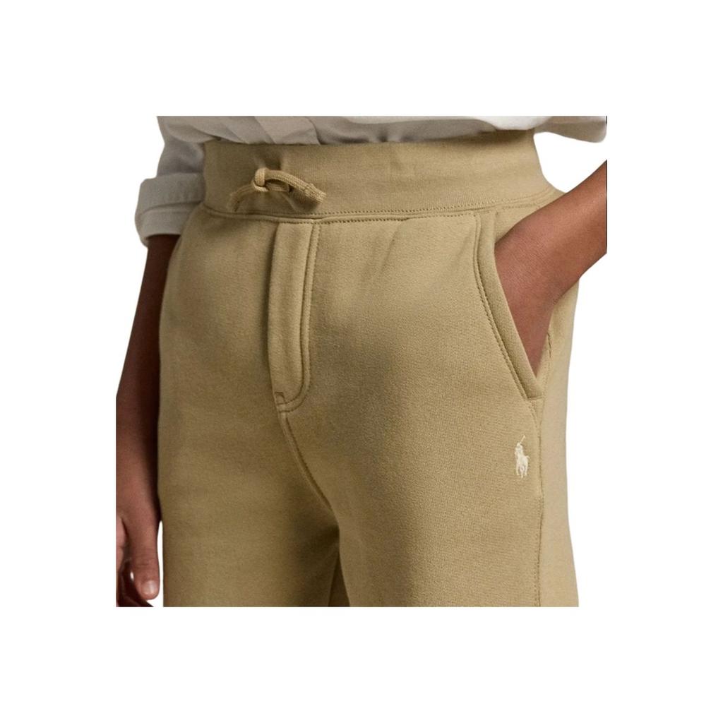 Polo Ralph Lauren Solid Ribbed Mid-Waist Drawstring Cuffed Casual Pants Kids Bottoms Brown 323799362-032