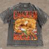 Chicken Nuggets Vintage 90er Bootleg Grafik T-Shirt für Herren Damen Foodie Geschenk