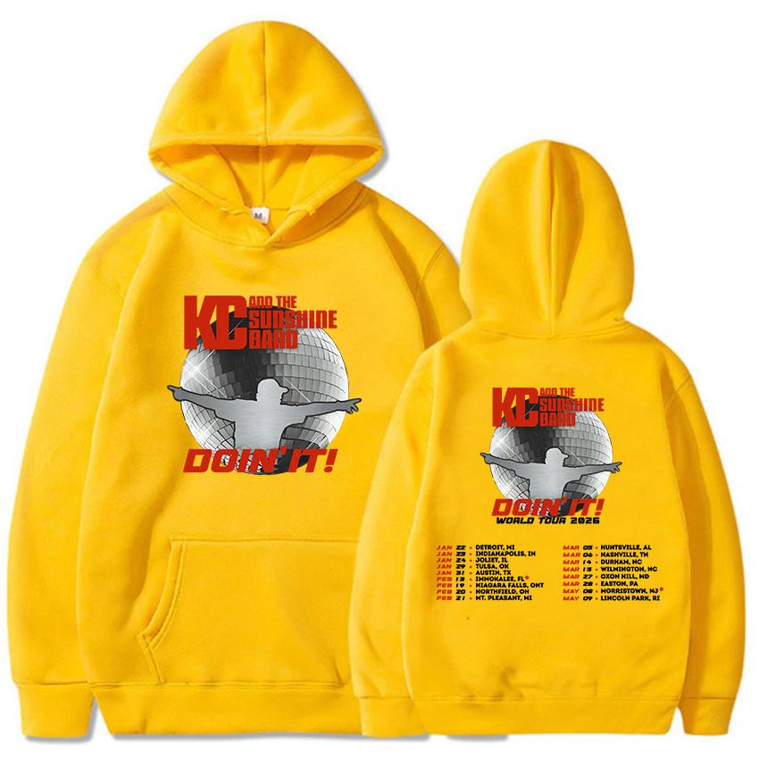 Don't It Tour 2026 Hoodies Rock Band KC and The Sunshine Sweatshirts Long Sleeve Fashion Hooded Pullovers Unisex Streetwear