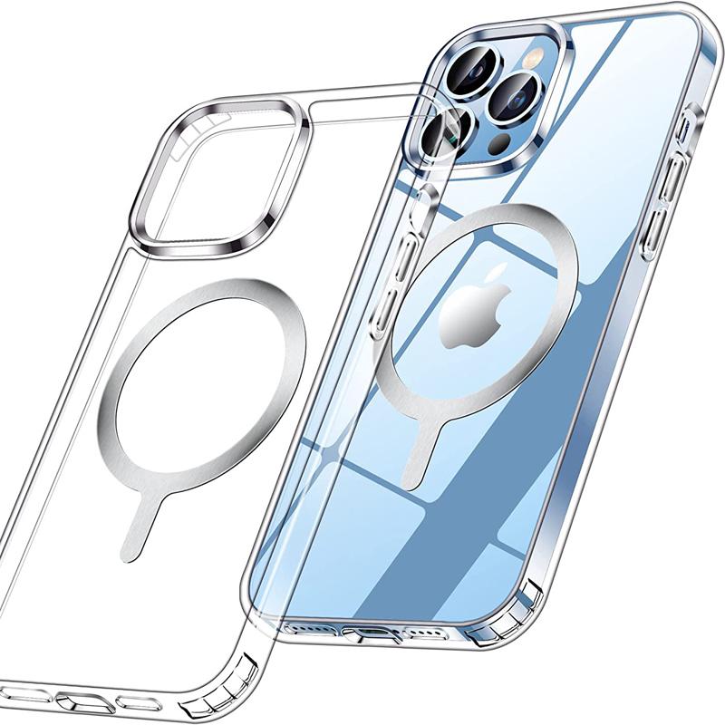 

Роскошный оригинальный магнитный чехол для беспроводной зарядки Magsafe для iPhone 15 14 13 12 11 Pro Max Mini XS X XR 7 8 Plus, акриловый чехол