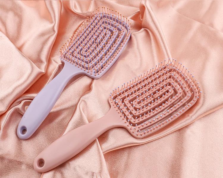Back-shaped Mosquito Coil TT Comb Hair Styling Set, Straight Hair, Eight-claw Ribs Comb, Hollow Massage Comb