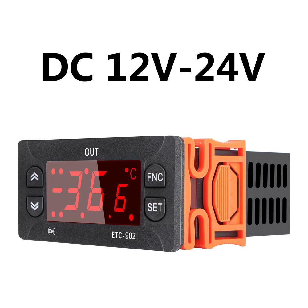ETC 902 Digitální regulátor teploty 12V 24V 110V 220V Termoregulátor Termostat Ohřívač Chladič Chlazení Alarm