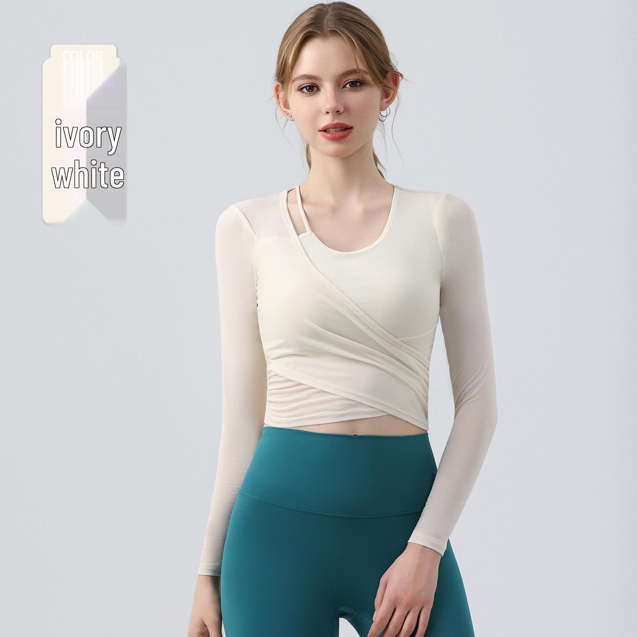 

Women s Autumn/Winter 2025 Yoga Top with Chest Pads - Long Sleeve Pilates & Fitness Wear XL