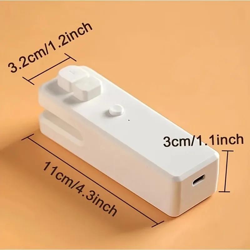 Mini Plastic Bag Sealer 2 in 1 Snacks Bag Sealing and Cutting Machine Portable Rechargeable Sealer for Food Packing Bag Home Use