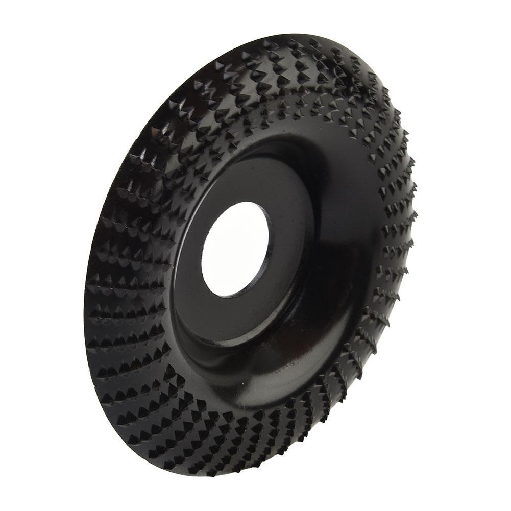 Efficient Wood Grinding and Carving with Curved Grinder Wheel Disc