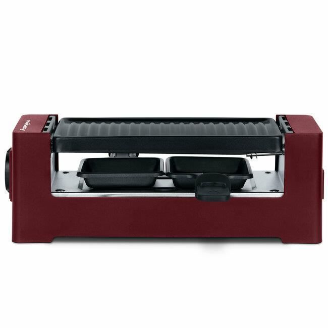 WEASY TAK12 - Appareil À Raclettes 2 Personnes Connectable - 400W - Revêtement Anti-adhésif - Rouge