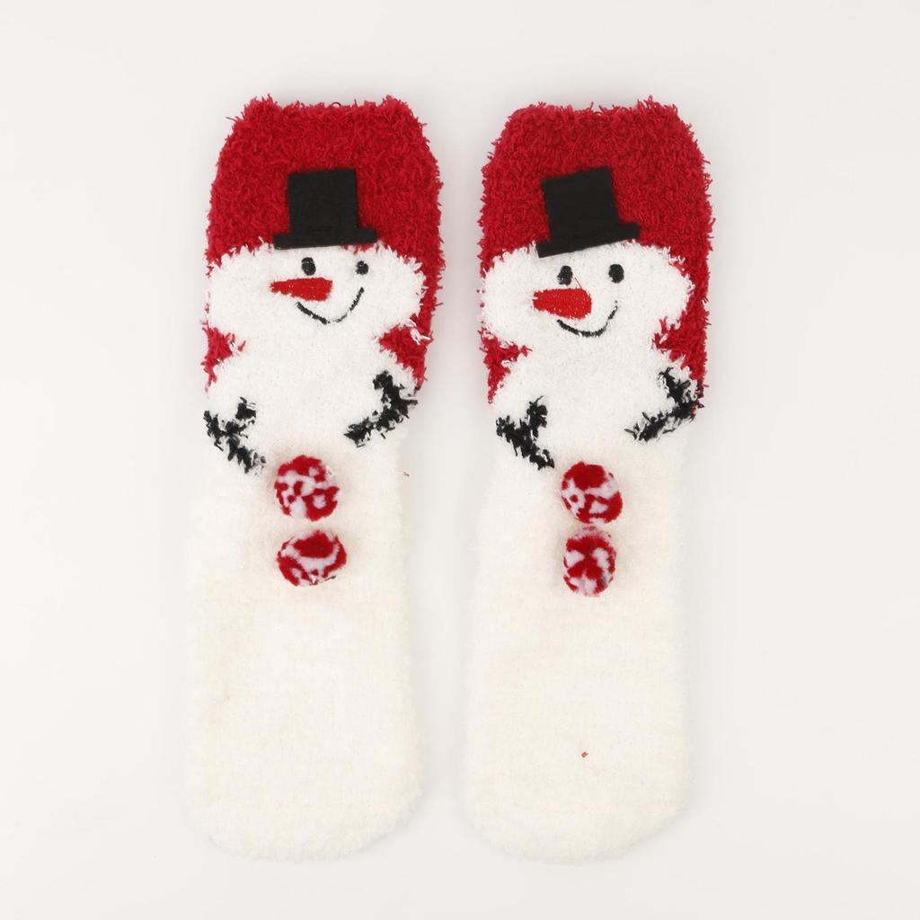 Christmas Cartoon Coral Fleece Sleep Socks - Thickened Velvet-Lined Floor Socks