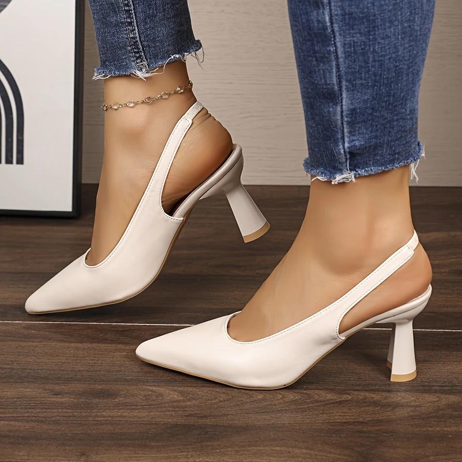 Women Pointed Toe High Heels Sandals New Casual Flip Flops Party Dress Heels Shoes Flowers Decoration Peep Toe Sandals