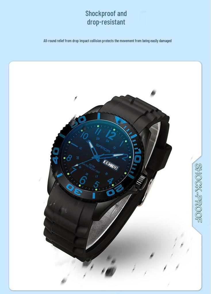 Orologio al Quarzo Luminoso Sanda: Orologio da polso digitale sportivo unisex impermeabile