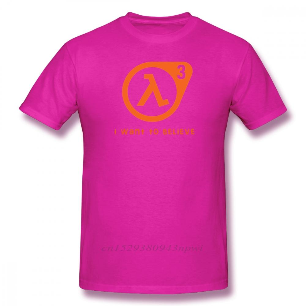 Half Life T-Shirt Half Life 3 Ich möchte glauben T-Shirt 100% Baumwolle Niedliches T-Shirt Basic Kurzarm Unisex T-Shirt