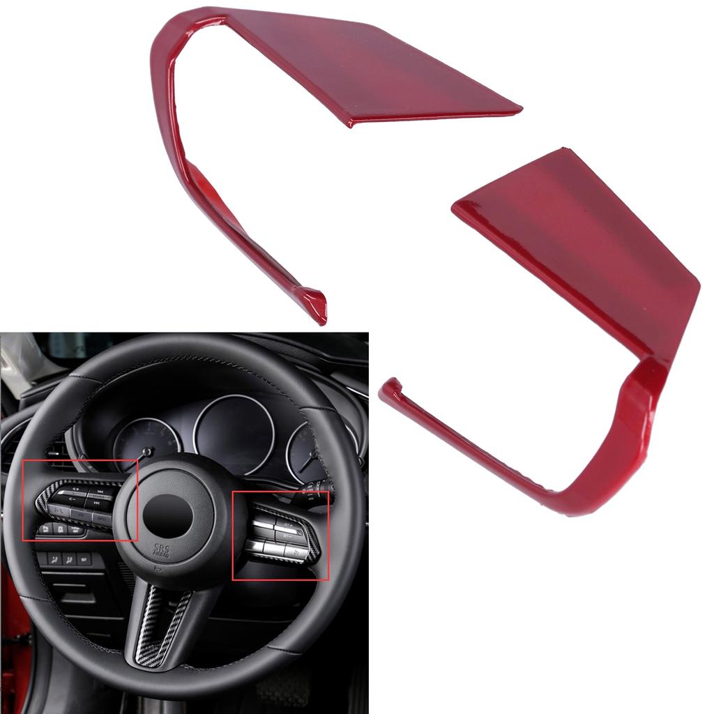 2pcs Auto Steering Wheel Cover Trim Left and Right Position Fit for 3CelsiusAxela 2020