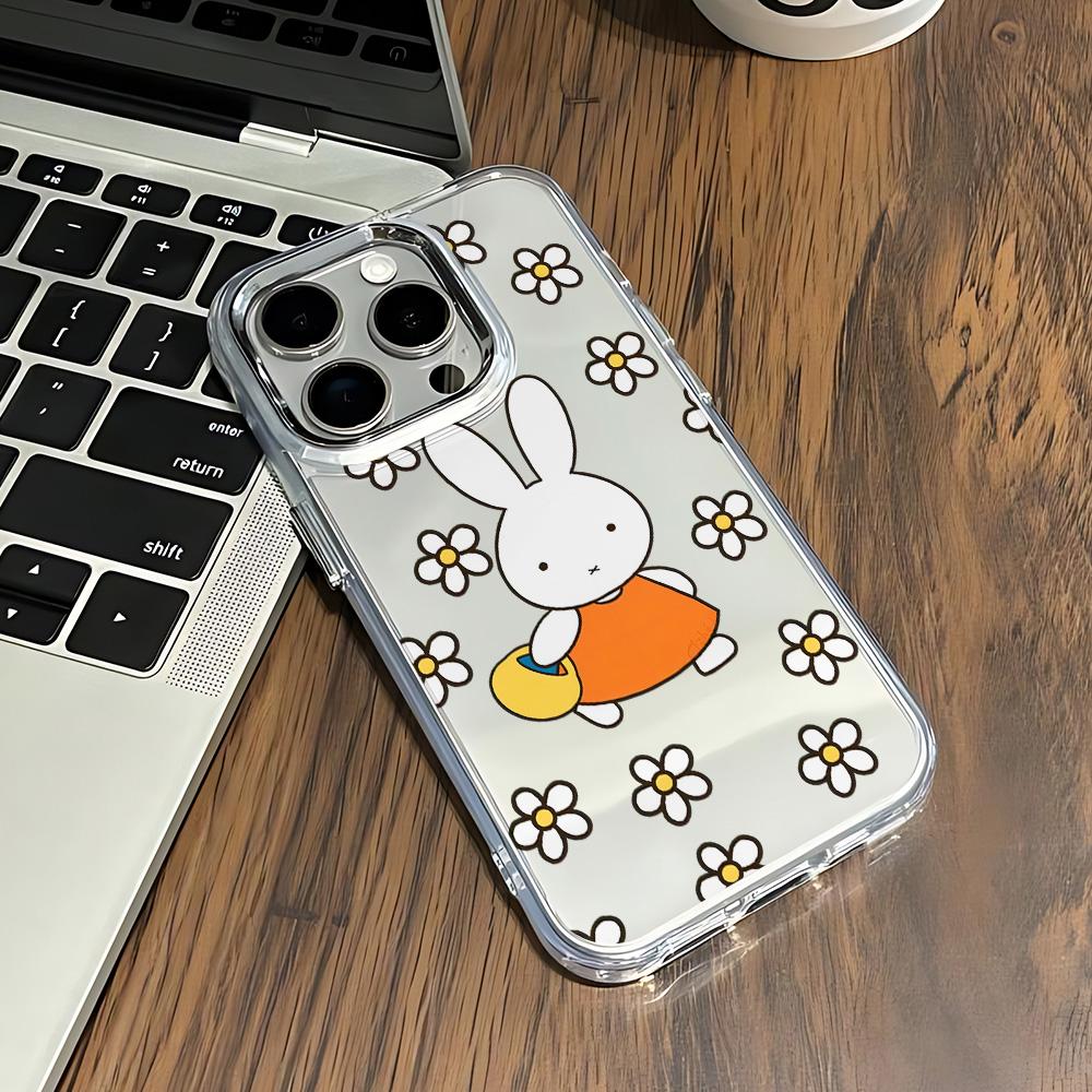 Cute Cartoon Rabbit New Phone Case For IPhone 17 16e 16 15 14 13 12 11 Mini Pro Max X XR XSMAX 8 Air Plus Transparent Soft Cover