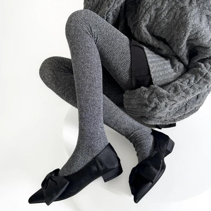 Solid Autumn Winter Women Tights Wool Cashmere Warm Thigh High Stocking Pantyhose Sexy Lingerie Hosiery Tights Pantyhose Legging