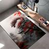 Red Dragon Amid Mystic Temple suitable as a non-slip mat for the living room or bedroom sofa