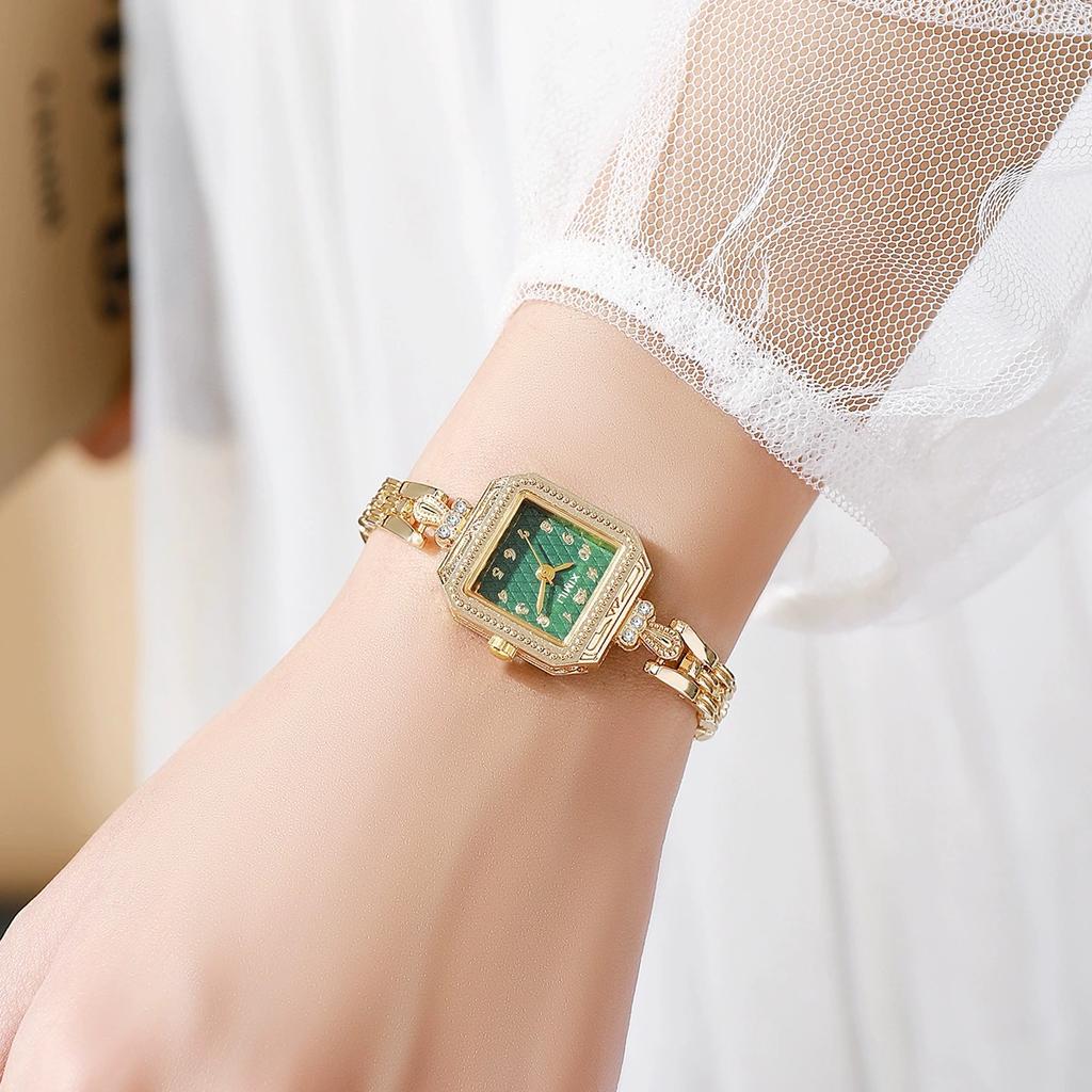 New Fashion Luxury Woman Bracelet Watch Women Wristwatches Ladies High Quality Square Stainless Steel Quartz Watches Reloj Mujer