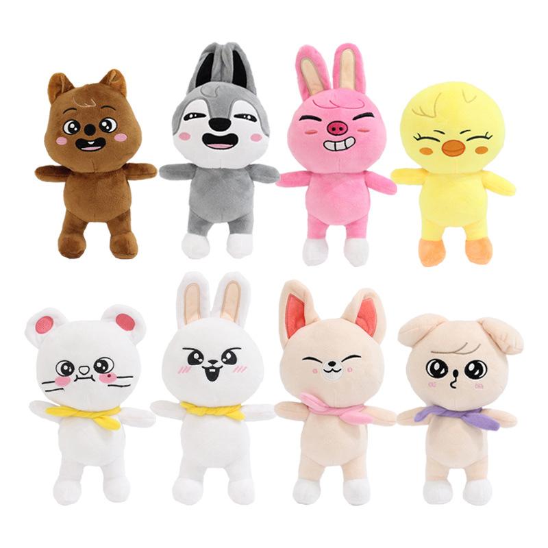 Skzoo Plush Toys Stray Kids Plush Wolf Chan Cartoon Stuffed Animal Plushies Doll Cute Companion for Kids Adults Fans Gift 20CM