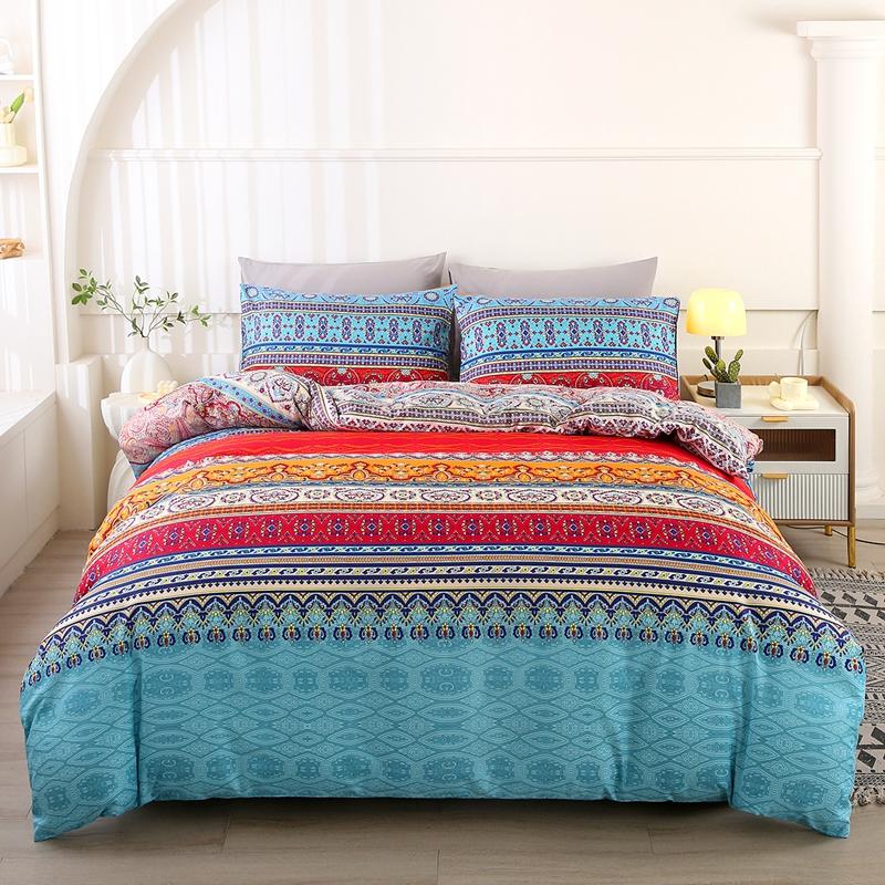 Boho Stil Bettwäsche-Set Bohemian 3-teiliges Bettwäsche-Set Mit Kissenbezügen National Queen King Twin Größe Bettbezug Für Doppelbett