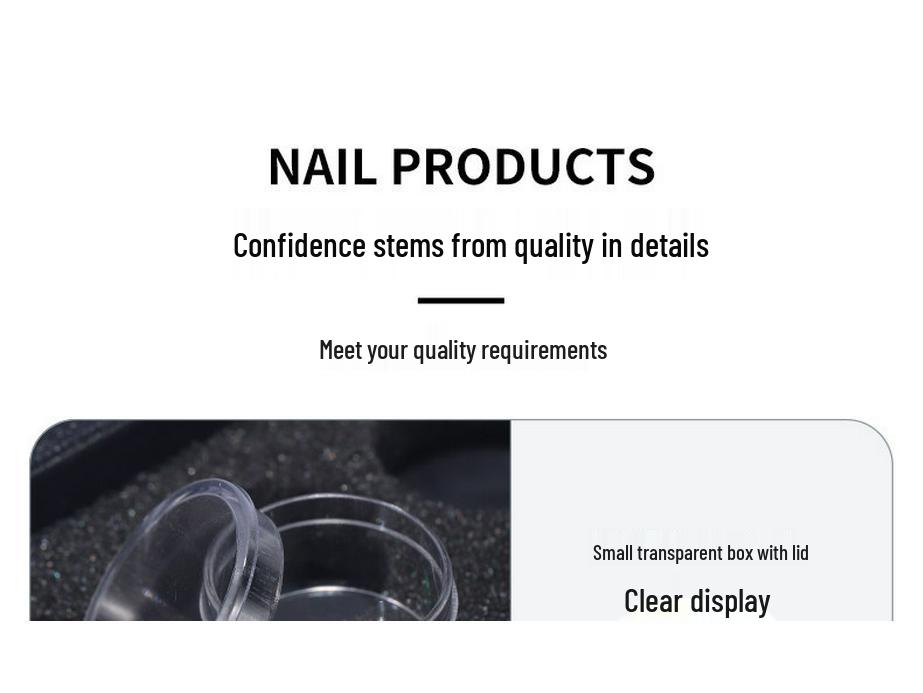 Nail Art Rhinestone Storage Box - Transparent, Large Capacity, 50 Compartments with Lid for Rhinestones & Jewelry