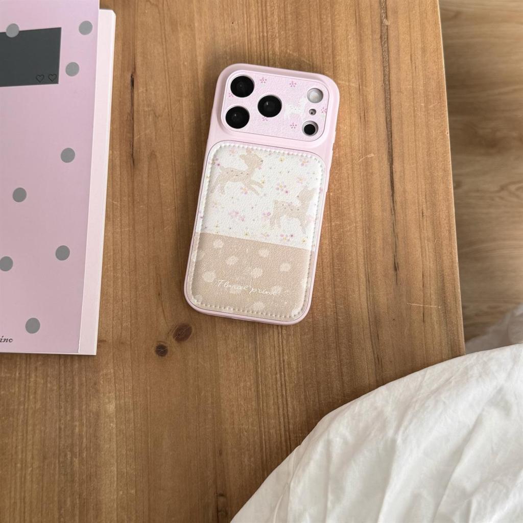 Floral Little Deer Anti-Drop Case for iPhone 15/14 & 17/16 PROMAX