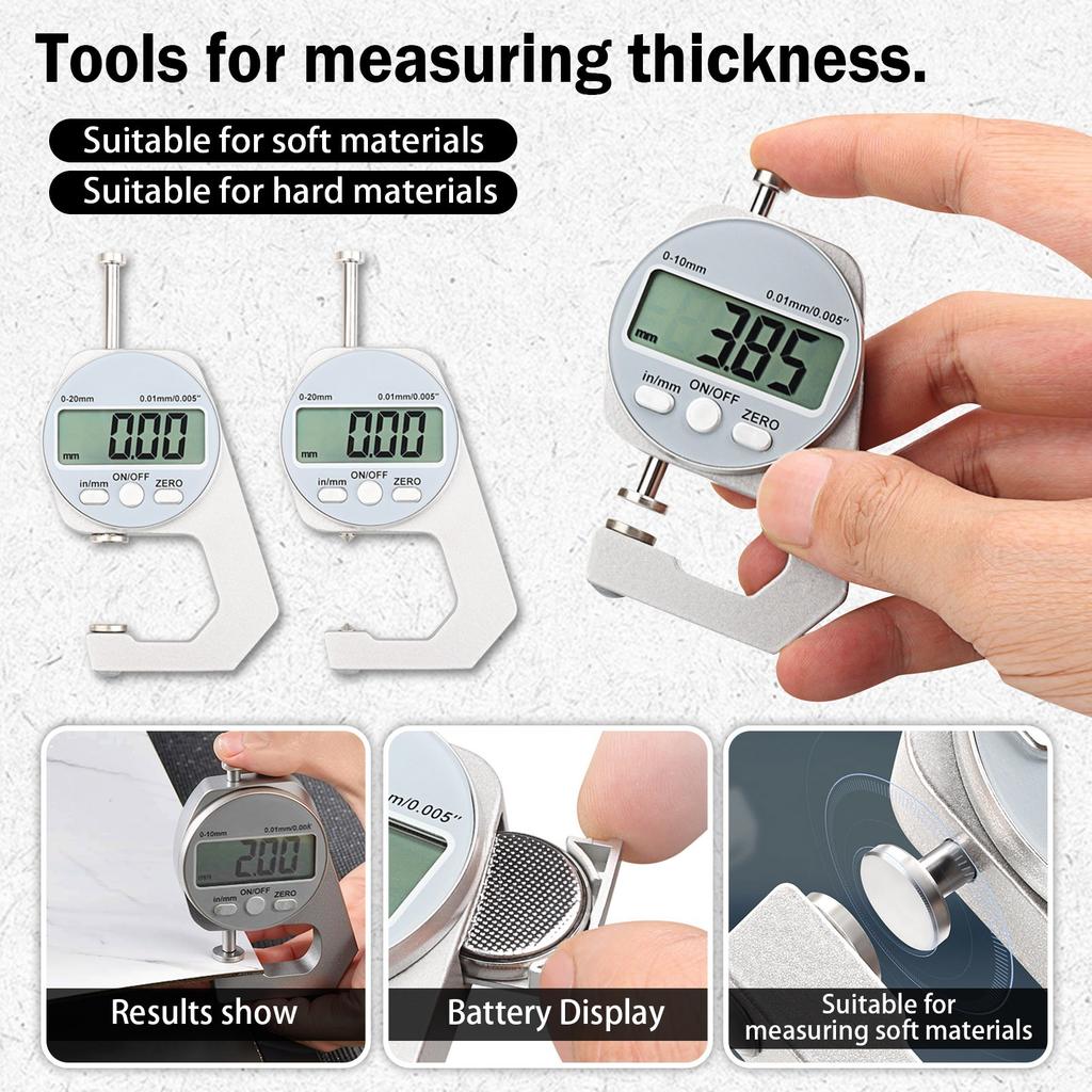 Miernik grubości Miernik grubości Pomiar Wysoka precyzja Mikrometr do filmu lakierniczego Linijka do grubości filmu Miernik grubości ścianki Miernik grubości blachy stalowej Suwmiarka perłowa