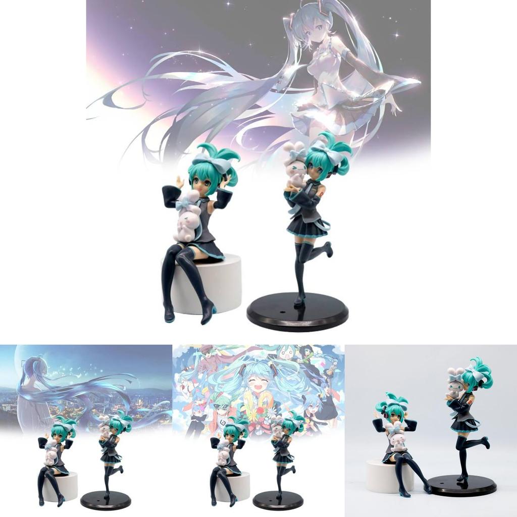 Adorable Hatsune Miku Pvc Figure With Cute Cinnamon Dog Design Perfect For Collectors
