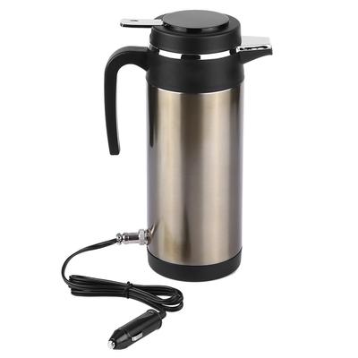 1000ML 12V 24V Stainless Steel Electric In Car Kettle Travel Thermoses Heating Water Bottle
