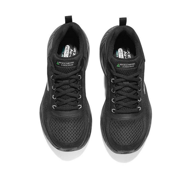 Skechers Edgeride Men Comfortable Versatile Low Top Running Shoes Full Black 232840-BBK