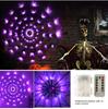 Halloween LED Spider Web Light Purple Orange Decorative String Lamp with 8 Mode Waterproof Indoor Outdoor Atmosphere Party Decor