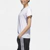 Adidas Casual Sports T-Shirt Women Tops Purple White GJ5352